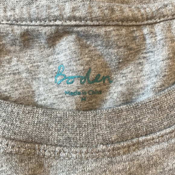 Boden Gray Sweatshirt with White Polka Dots - Picture 3 of 6